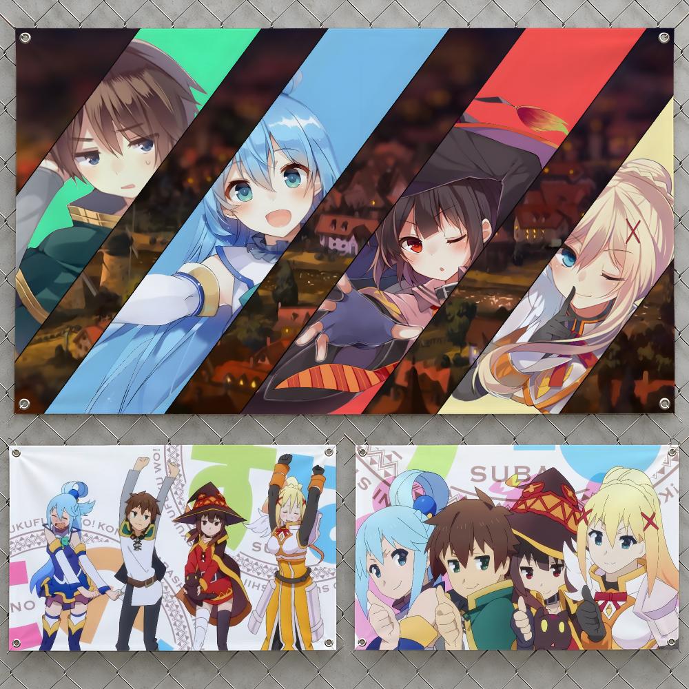 Outdoor Adventure Birthday Party - Anime KonoSuba Axel Maceracılar Birliği Bayrakları,
