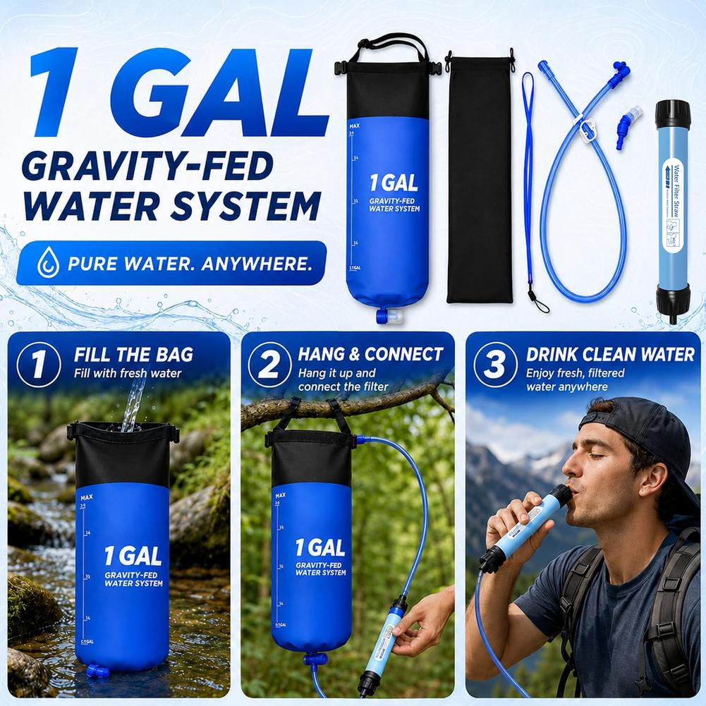 1 Galon Kapasiteli, Yerçekimiy - Outdoor Adventure Backpack incelemesi ve fiyatı